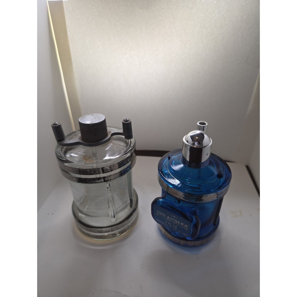 VTG Fishing Reel Bottles Avon The Angler & Aqua Velva Cranford EMPTY Collectable